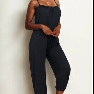 Black Sleeveless Jogger Jumpsuit